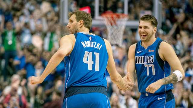 Dirk Nowitzki and Luka Doncic